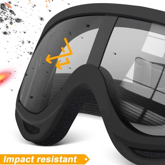 Gray Ski Goggles Snowboard Goggles Kids Youth Adults Men Women UV ATV - Picture 3 of 10